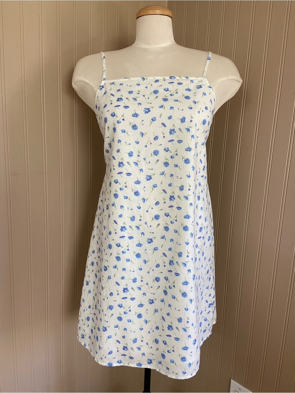 American Eagle Cotton Linen Floral Tie-back Mini Dress Women’s Size Medium